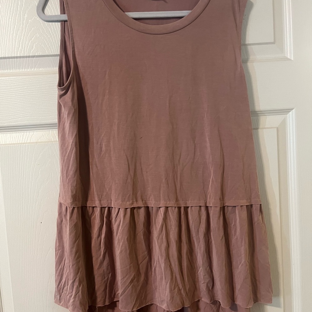 Sleeveless Mauve Blouse